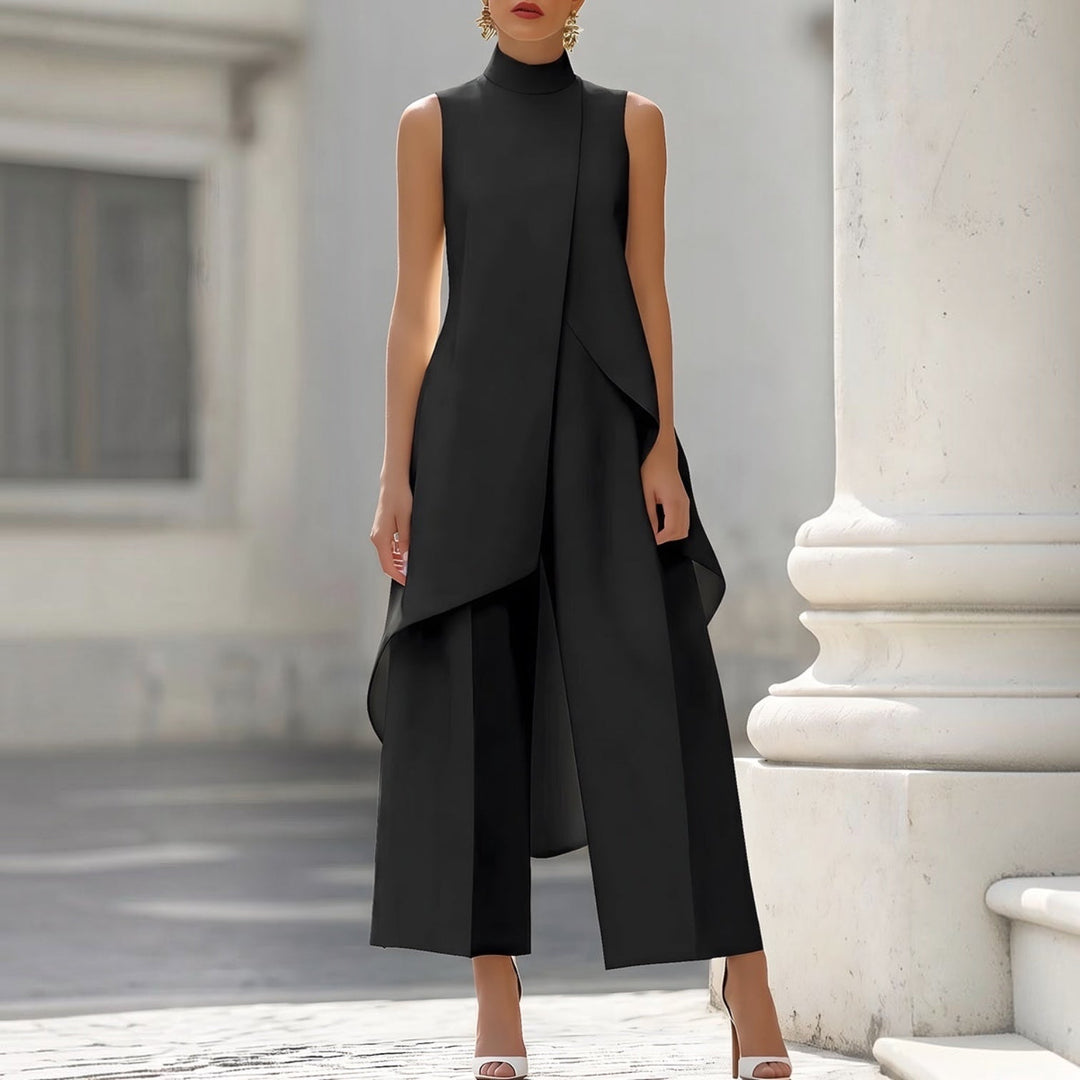 Kombinezon damski elegancki w kolorze czarnym