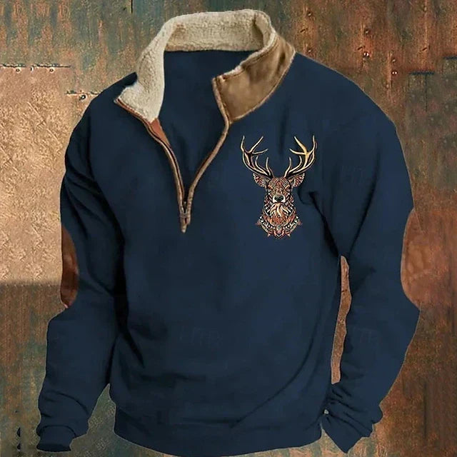 Bluza męska ocieplana w kolorze granatowym