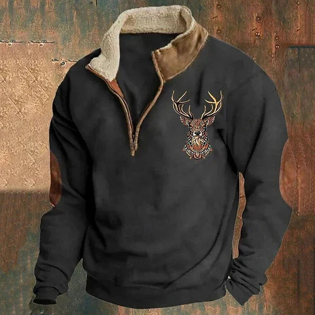 Bluza męska ocieplana w kolorze czarnym